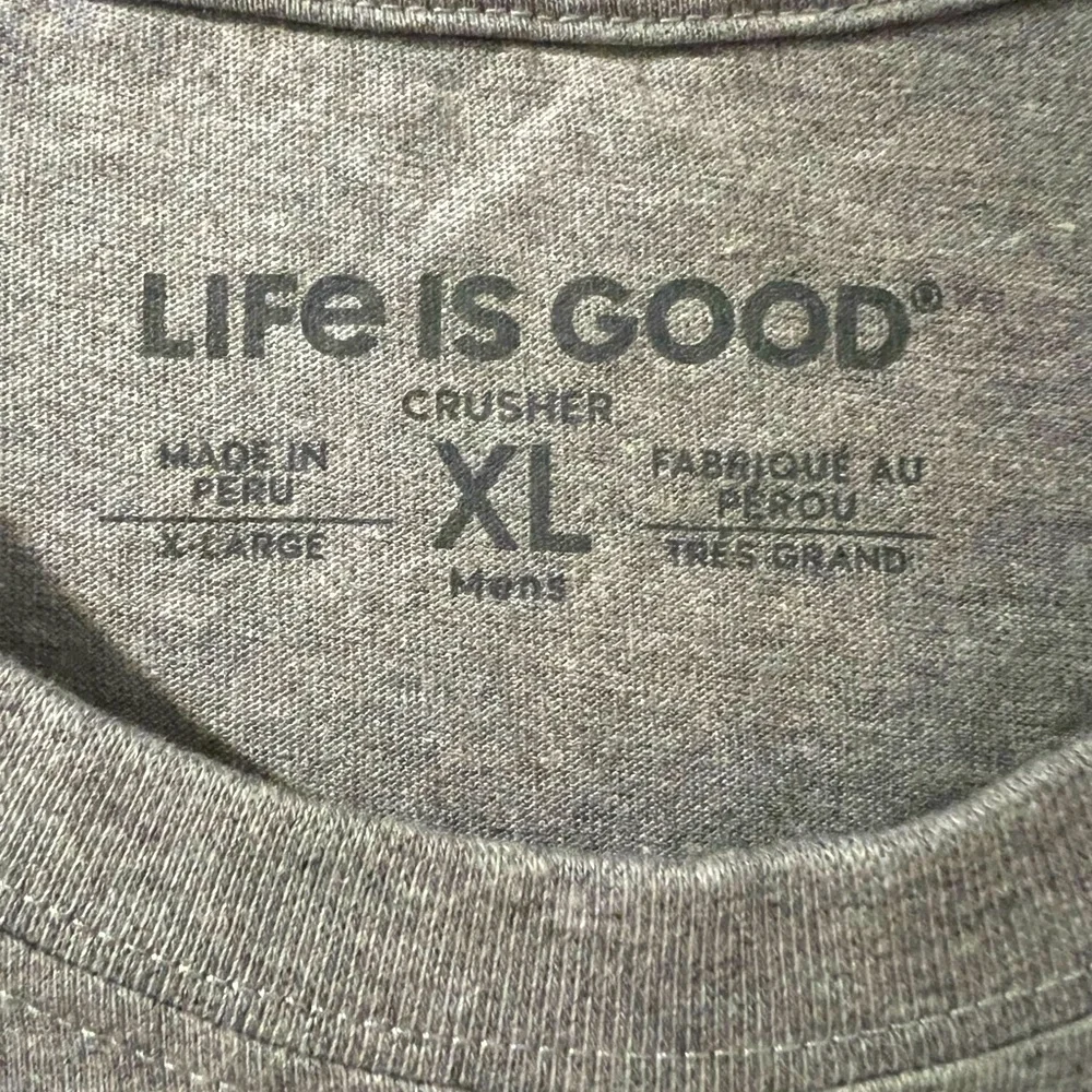 Life is Good Flag Cruiser Tee Heather Gray SZ. XL MSRP: $29.50 *NWT - Picture 2 of 6